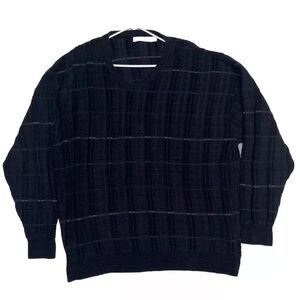 Vintage Shenandoah Sweater XXL Pullover Black/Stripes